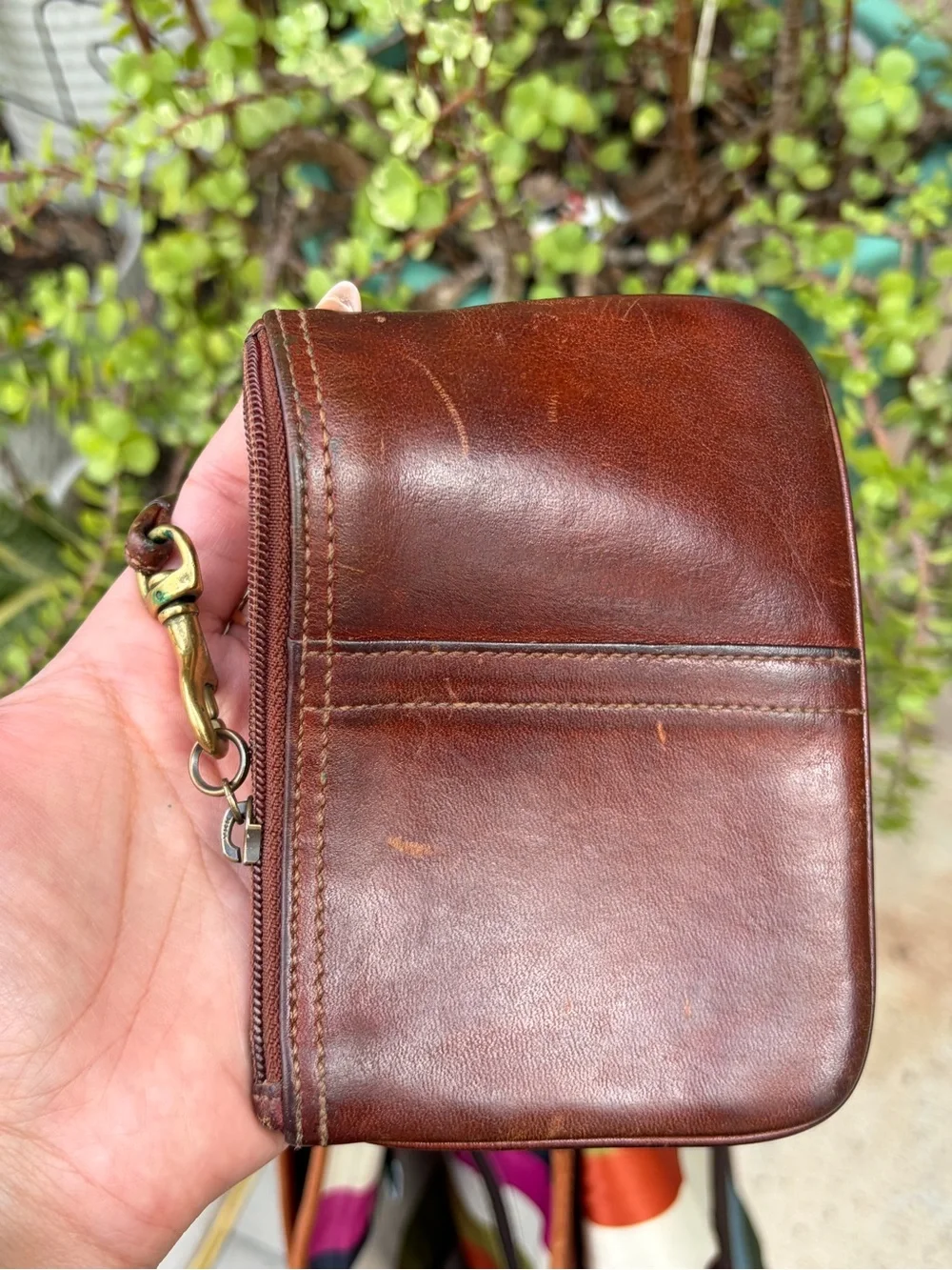 Coach Leather Shoulder Bag in Chestnut Tan